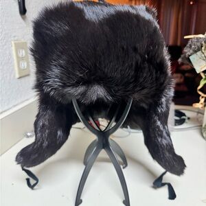 Vintage genuine Soviet-era Ushanka fur hat